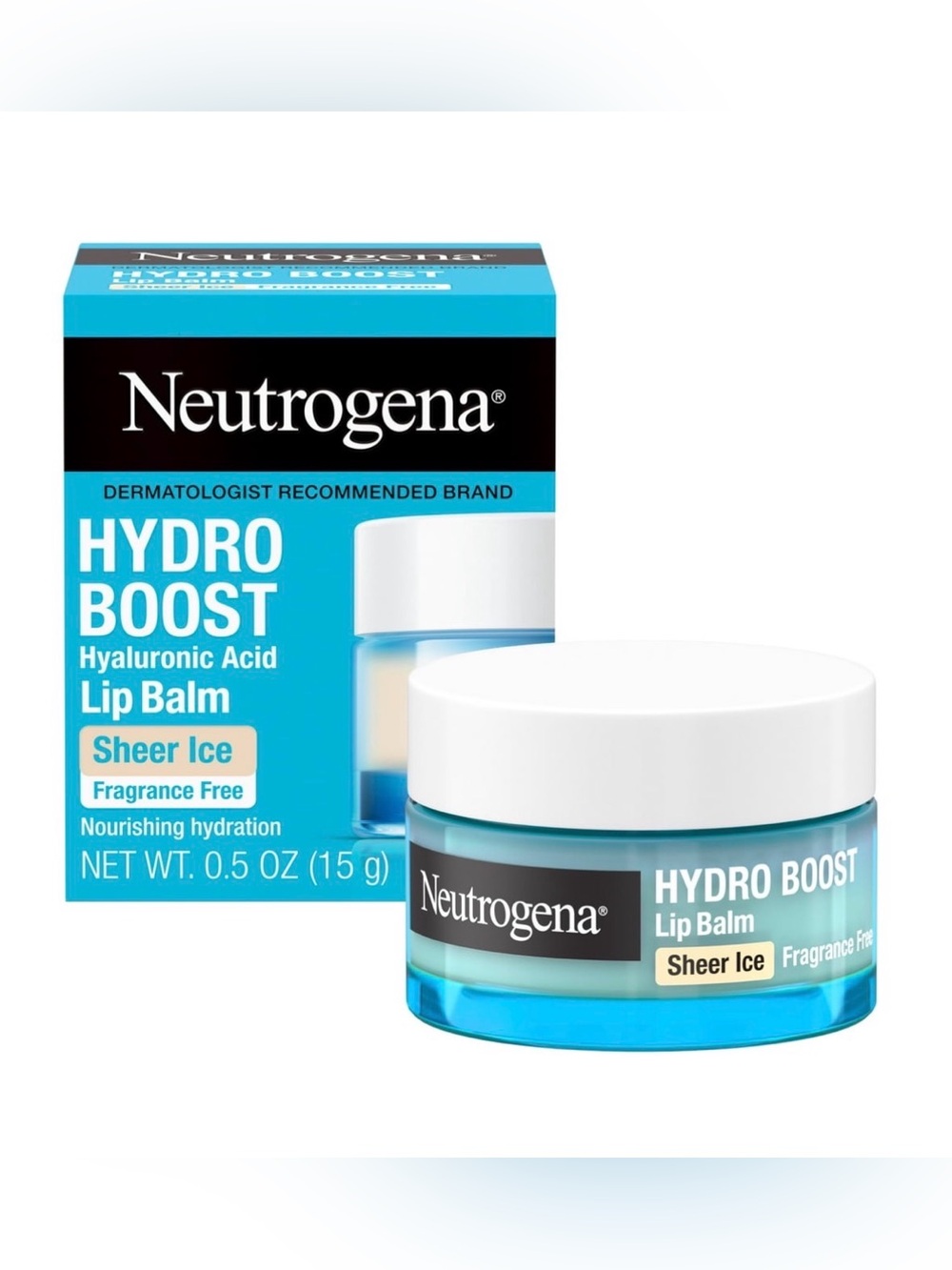 2/$15 Neutrogena Hydro Boost Hyaluronic Acid Lip Balm Sheer Ice Fragrance Free